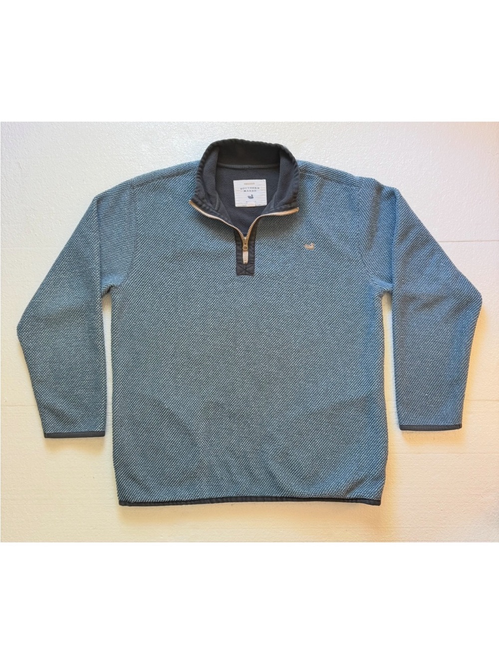 Southern Marsh Textured Quarter-Zip Pullover Men's Large